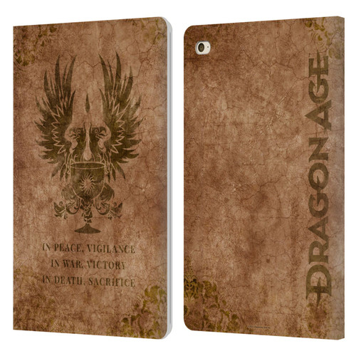 EA Bioware Dragon Age Heraldry Grey Wardens Distressed Leather Book Wallet Case Cover For Apple iPad mini 4