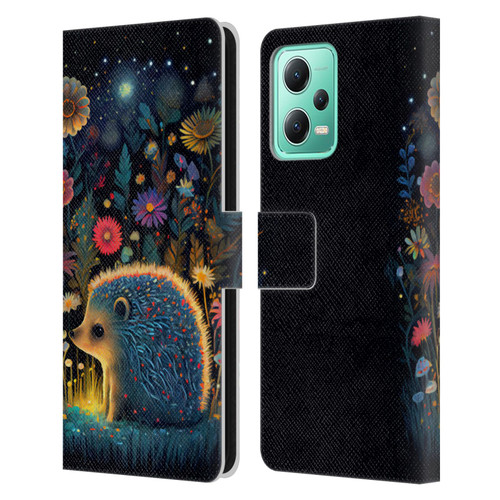 JK Stewart Graphics Little Hedgehog Leather Book Wallet Case Cover For Xiaomi Redmi Note 12 5G