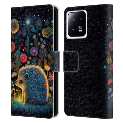 JK Stewart Graphics Little Hedgehog Leather Book Wallet Case Cover For Xiaomi 13 5G
