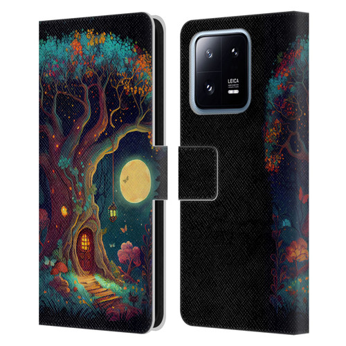 JK Stewart Key Art Tree With Small Door In Trunk Leather Book Wallet Case Cover For Xiaomi 13 Pro 5G