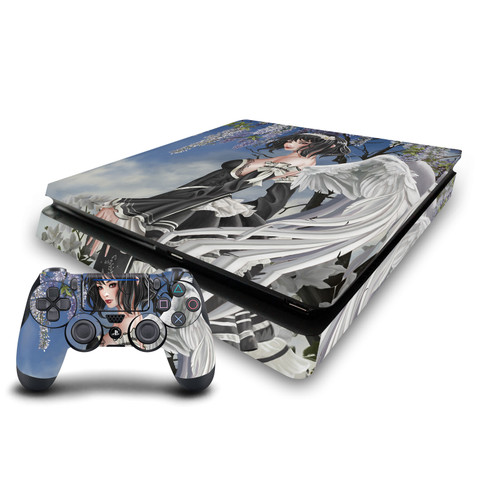 Nene Thomas Gothic Angel And Flowers Anime Fairy Vinyl Sticker Skin Decal Cover for Sony PS4 Slim Console & Controller