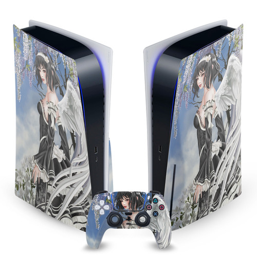 Nene Thomas Gothic Angel And Flowers Anime Fairy Vinyl Sticker Skin Decal Cover for Sony PS5 Disc Edition Bundle