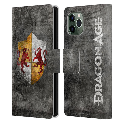 EA Bioware Dragon Age Heraldry Ferelden Distressed Leather Book Wallet Case Cover For Apple iPhone 11 Pro