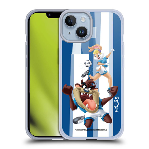 Looney Tunes Flag Graphics 1 Greece Lola & Taz Soft Gel Case for Apple iPhone 14