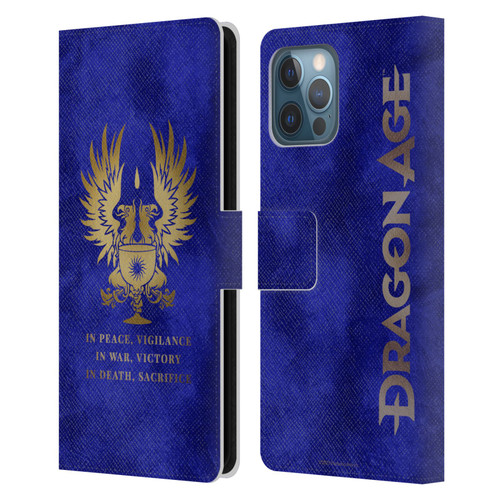 EA Bioware Dragon Age Heraldry Grey Wardens Gold Leather Book Wallet Case Cover For Apple iPhone 12 Pro Max