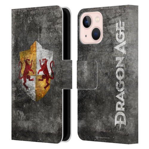 EA Bioware Dragon Age Heraldry Ferelden Distressed Leather Book Wallet Case Cover For Apple iPhone 13 Mini