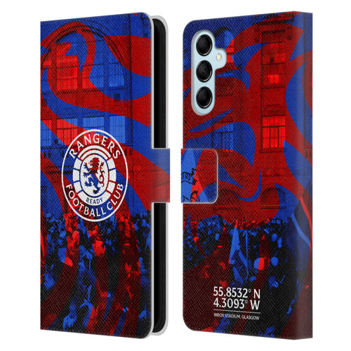 Rangers FC Crest Logo Stadium Leather Book Wallet Case Cover For Samsung Galaxy M14 5G