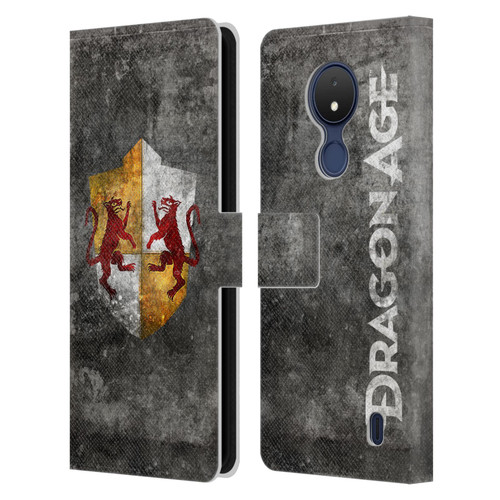 EA Bioware Dragon Age Heraldry Ferelden Distressed Leather Book Wallet Case Cover For Nokia C21