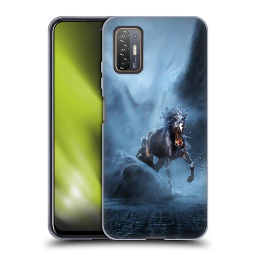 Klaudia Senator Animal Art Black Horse Soft Gel Case for HTC Desire 21 Pro 5G