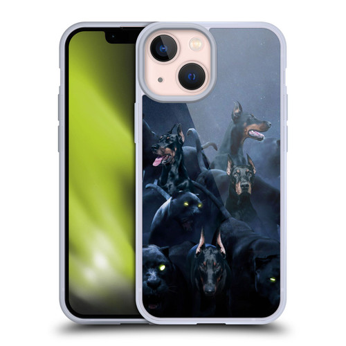 Klaudia Senator Animal Art Doberman Soft Gel Case for Apple iPhone 13 Mini