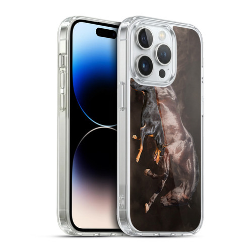 Klaudia Senator Animal Art Doberman And Horse Soft Gel Case for Apple iPhone 13 Pro & MagSafe
