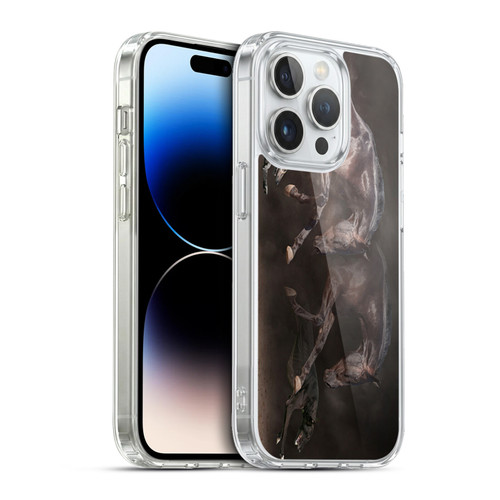 Klaudia Senator Animal Art Greyhound And Horse Soft Gel Case for Apple iPhone 13 Pro & MagSafe