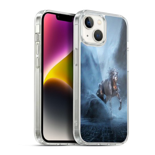 Klaudia Senator Animal Art Black Horse Soft Gel Case for Apple iPhone 14