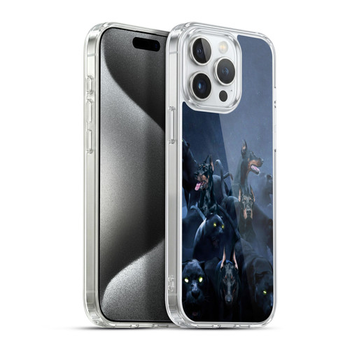 Klaudia Senator Animal Art Doberman Soft Gel Case for Apple iPhone 15 Pro Max & MagSafe