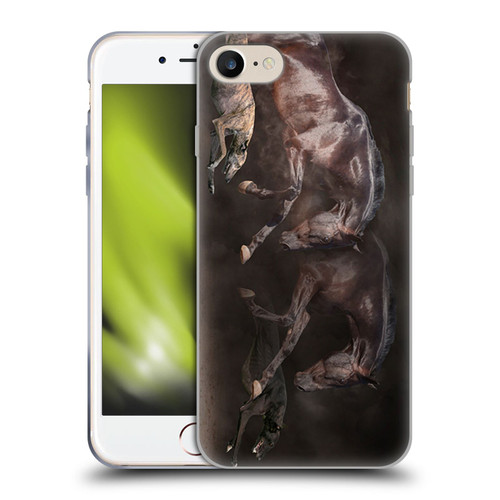 Klaudia Senator Animal Art Greyhound And Horse Soft Gel Case for Apple iPhone 7 / 8 / SE 2020 & 2022