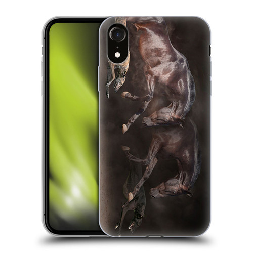 Klaudia Senator Animal Art Greyhound And Horse Soft Gel Case for Apple iPhone XR