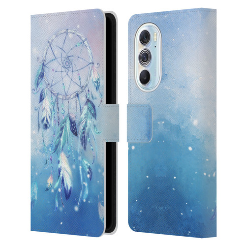 Simone Gatterwe Assorted Designs Blue Dreamcatcher Leather Book Wallet Case Cover For Motorola Edge X30