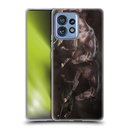 Klaudia Senator Animal Art Greyhound And Horse Soft Gel Case for Motorola Moto Edge 40 Pro