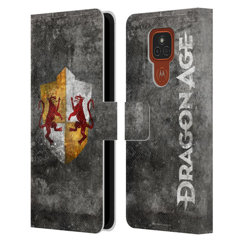EA Bioware Dragon Age Heraldry Ferelden Distressed Leather Book Wallet Case Cover For Motorola Moto E7 Plus