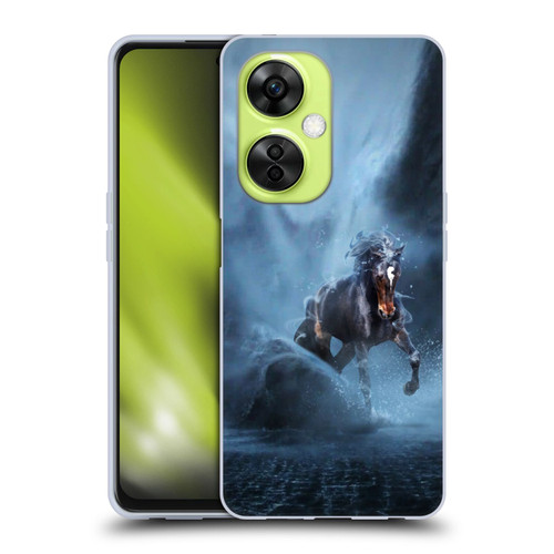 Klaudia Senator Animal Art Black Horse Soft Gel Case for OnePlus Nord CE 3 Lite 5G