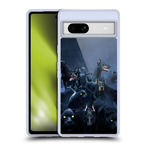 Klaudia Senator Animal Art Doberman Soft Gel Case for Google Pixel 7a