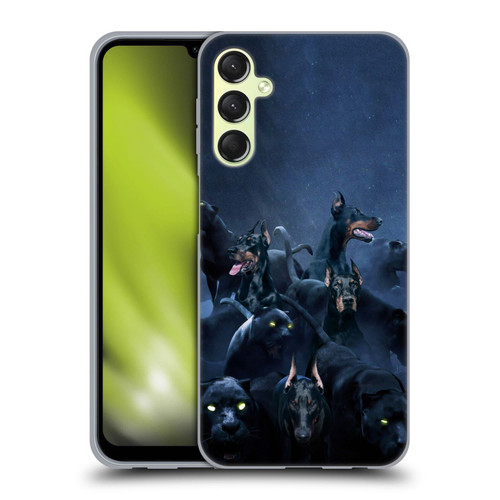 Klaudia Senator Animal Art Doberman Soft Gel Case for Samsung Galaxy A24 4G / M34 5G