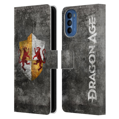 EA Bioware Dragon Age Heraldry Ferelden Distressed Leather Book Wallet Case Cover For Motorola Moto G41