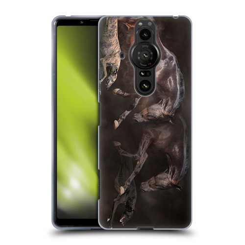 Klaudia Senator Animal Art Greyhound And Horse Soft Gel Case for Sony Xperia Pro-I