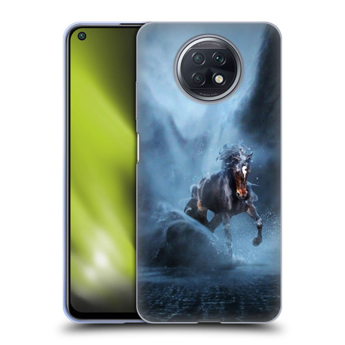 Klaudia Senator Animal Art Black Horse Soft Gel Case for Xiaomi Redmi Note 9T 5G