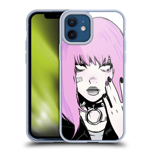 Zombie Makeout Club Graphics Pink Hair Soft Gel Case for Apple iPhone 12 / iPhone 12 Pro