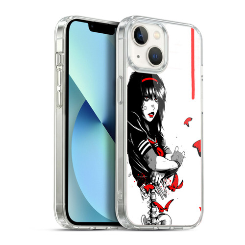 Zombie Makeout Club Graphics Butterflies Soft Gel Case for Apple iPhone 13