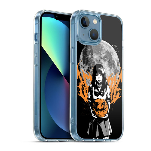 Zombie Makeout Club Graphics Halloween Pumpkin Soft Gel Case for Apple iPhone 13 Mini & MagSafe