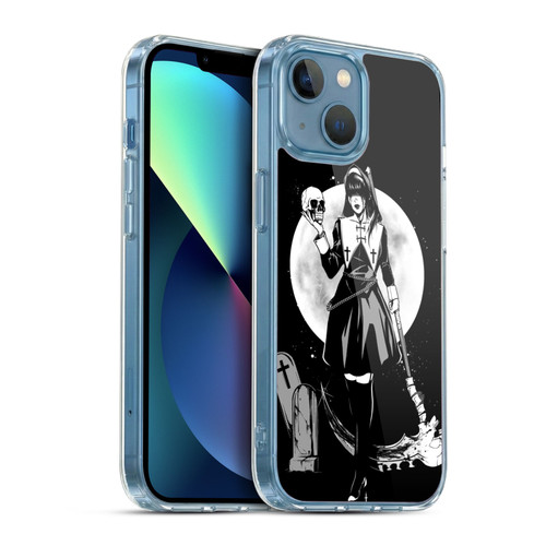 Zombie Makeout Club Graphics Skull Head Soft Gel Case for Apple iPhone 13 Mini & MagSafe