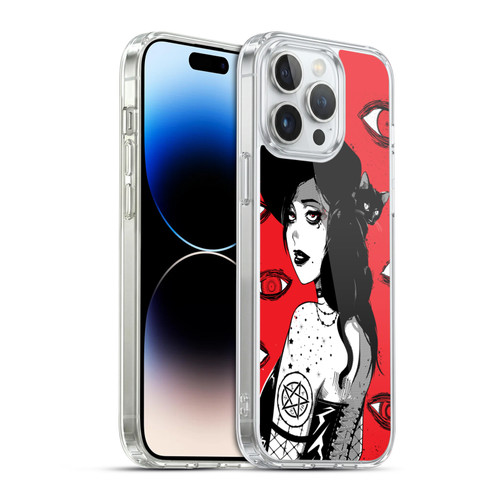 Zombie Makeout Club Graphics Black Makeup Soft Gel Case for Apple iPhone 14 Pro Max & MagSafe