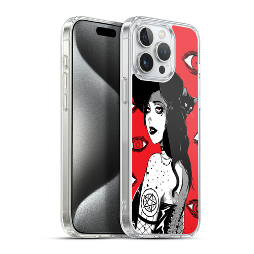 Zombie Makeout Club Graphics Black Makeup Soft Gel Case for Apple iPhone 15 Pro Max & MagSafe
