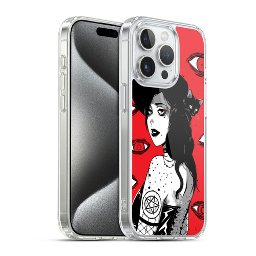 Zombie Makeout Club Graphics Black Makeup Soft Gel Case for Apple iPhone 15 Pro & MagSafe