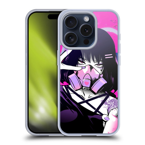 Zombie Makeout Club Graphics Facepiece Soft Gel Case for Apple iPhone 15 Pro