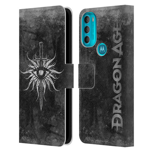 EA Bioware Dragon Age Heraldry Inquisition Distressed Leather Book Wallet Case Cover For Motorola Moto G71 5G