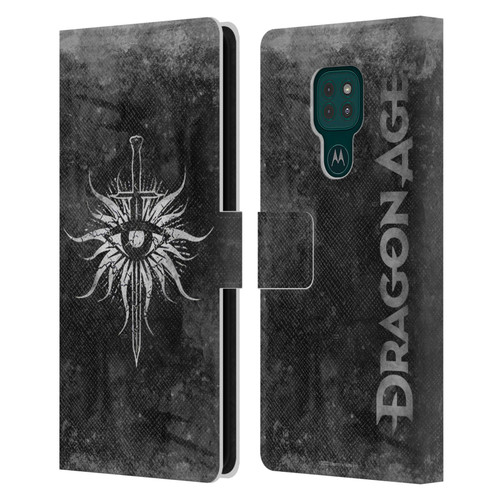 EA Bioware Dragon Age Heraldry Inquisition Distressed Leather Book Wallet Case Cover For Motorola Moto G9 Play