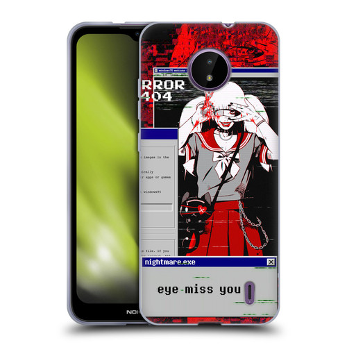 Zombie Makeout Club Graphics Eye Miss You Soft Gel Case for Nokia C10 / C20