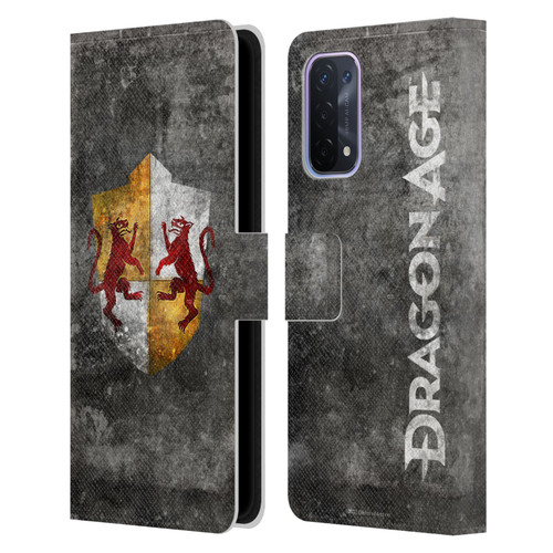 EA Bioware Dragon Age Heraldry Ferelden Distressed Leather Book Wallet Case Cover For OPPO A54 5G