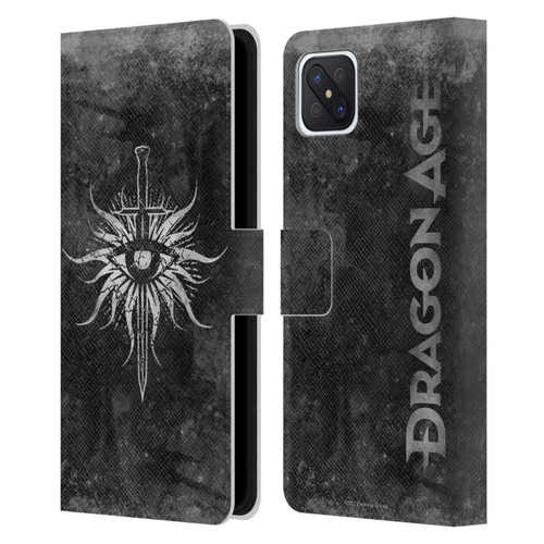 EA Bioware Dragon Age Heraldry Inquisition Distressed Leather Book Wallet Case Cover For OPPO Reno4 Z 5G