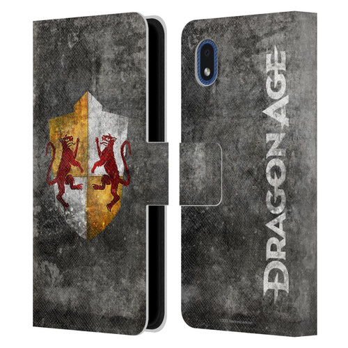 EA Bioware Dragon Age Heraldry Ferelden Distressed Leather Book Wallet Case Cover For Samsung Galaxy A01 Core (2020)