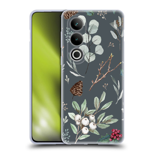 Anis Illustration Floral Pattern Christmas Eucalyptus Blue Soft Gel Case for OPPO OnePlus Ace 3V 5G