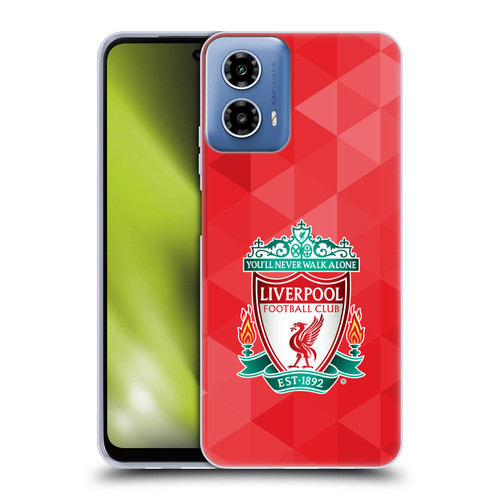 Liverpool Football Club Crest 1 Red Geometric 1 Soft Gel Case for Motorola Moto G34 5G