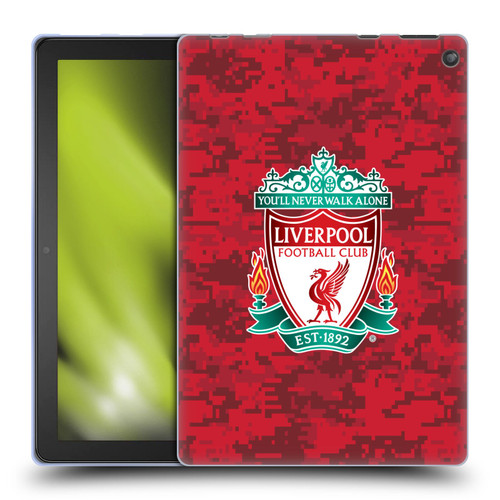 Liverpool Football Club Digital Camouflage Home Red Crest Soft Gel Case for Amazon Fire HD 10 / Plus 2021