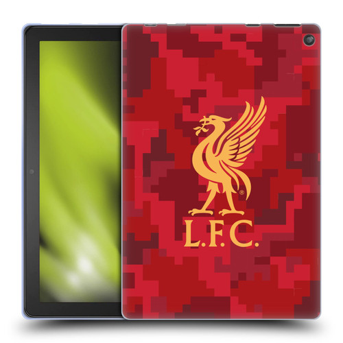 Liverpool Football Club Digital Camouflage Home Red Soft Gel Case for Amazon Fire HD 10 / Plus 2021