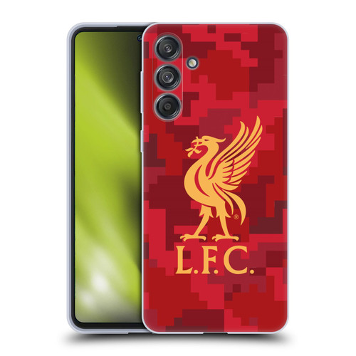 Liverpool Football Club Digital Camouflage Home Red Soft Gel Case for Samsung Galaxy M55 5G
