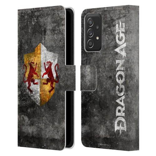 EA Bioware Dragon Age Heraldry Ferelden Distressed Leather Book Wallet Case Cover For Samsung Galaxy A52 / A52s / 5G (2021)
