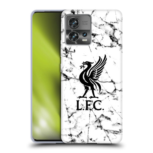 Liverpool Football Club Marble Black Liver Bird Soft Gel Case for Motorola Moto Edge 30 Fusion